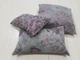 Комплект декоративних подушок Firanka Flowers 40х40см 1шт 40х25см 1шт 40х20см 1штж Бежеві з фіолетовим (п_0010) - зображення 2