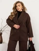 Укорочене двобортне пальто з кашеміру ST-Style 32568 58-60 Шоколадне - изображение 2