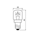 Лампа розжарювання для холодильників General Electric 25W P1/FRID/S28/E14 230V -30°C - зображення 2