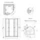 Душова кабіна Lidz Latwa SC90x90.SAT.LOW.GR (LLSC9090SATLOWGR2) з піддоном Lidz Kupala ST90x90x16 - зображення 2