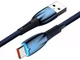Кабель Baseus Glimmer Series Fast Charging Cable USB to Type-C 100W 2m CADH000503 Blue - изображение 5