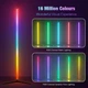 Торшер напольный светодиодный светильник лампа LED RGB интерьерная с пультом ДУ управлением через приложение APP Smart угловой умный декоративный для подсветки освещения комнат дома спальни гостиной эффектный современный с регулировкой света 153 см черный - изображение 8