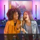Светодиодные RGB панели 2шт с APP Smart и пультом 44см Черный - изображение 9