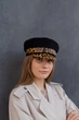 Кепи с отделкой из кожи в леопардовом принте D.Hats черного цвета - изображение 2