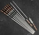 Подарочный набор шампуров для BBQ VIKING CREATE в коже Асгард рыжий подарок мужчине, куму, брату, другу, отцу, руководителю (LC-032) - изображение 2
