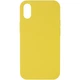 Чохол Silicone Case Full Protective (AA) NO LOGO для Apple iPhone X / XS (5.8") Жовтий / Yellow - изображение 1