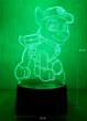 Ночник детский акриловый 3D LED Щенячий патруль, Рокки - изображение 6