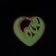 Брелок світиться Magic Shine Love in the heart 3D Жовтий (2.401-5-12) - зображення 2