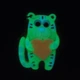 Брелок светящийся Magic Shine Кот с сердцем 3D Желтый (2.411-5-1) - изображение 2