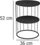 Столик кавовий Atmosphera Kobu 2 яруси 36 см Чорний (3560238652398) - зображення 3