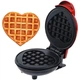 Электрическая мини вафельница Waffle Maker в виде Сердца с антипригарным покрытием Красная - изображение 2