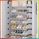 Полиця для взуття 6 секцій New shoe rack 56 х 28 х 113 см складна металева містка підставка під взуття - зображення 8