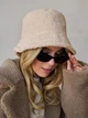 Панама No Brand тепла Teddy Bear букле з каракуля бежева - зображення 6