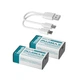Аккумулятор крона PUJIMAX 9V 1200mAh Li-Ion USB type-C комплект 2 шт - изображение 1
