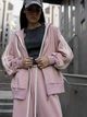 Толстовка на молнии с капюшоном оверсайз женская Alisa Line Madrid M-L Розовая (2500000066924) - изображение 1