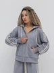 Толстовка на молнии с капюшоном оверсайз женская Alisa Line Madrid XS-S Серая меланж (2500000066993) - изображение 1