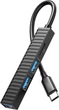 USB-C хаб ХО HUB014B USB 3.0/2xUSB 2.0/SD/MicroSD 4-в-1 Black (HUB014B.black) - зображення 3