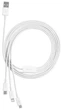 Кабель Baseus Superior Series Fast Charging 3-in-1 Cable USB to MicroUSB+Lightning+Type-C 3.5A 0.5m P10320105221-01 White - зображення 2