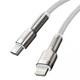 Кабель Baseus Cafule Metal Type-C to Lightning PD 20W 2.4А 1m білий CATLJK-A02 - изображение 2