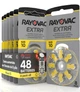 Батарейка Rayovac Extra ZA10 (PR70) -48 штук, для слуховых аппаратов - изображение 1