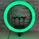 Профессиональная кольцевая RGB LED лампа Soft Ring Light MJ18 для селфи 45см с держателем на 3 телефона -SML-3. - изображение 4