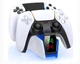 Станция для PlayStation 5 PS5 DualSense на 2 геймпада с LED RGB подсветкой Белый (52110305) - изображение 2