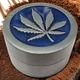 Гриндер для подрібнення тютюну Grinder Hemp Leaf Silver Blue - зображення 1