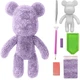 Мишка Алмазная Мозаика 18 см SHR18 (Голограммные Стразы) SHLab Lilac (38224-3B) - изображение 1