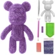 Мишка Алмазная Мозаика 18 см SHR18 (Голограммные Стразы) SHLab Violet (38224-2F) - изображение 1