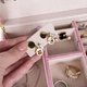 Скринька - скринька органайзер для коштовностей прикрас Beautylushh з дзеркалом і ключем, рожевий (6400) - зображення 3