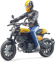 Мотоцикл Bruder Ducati Scrambler Full Throttle з фігуркою (4001702630539) - зображення 1