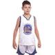 Форма баскетбольная детская NBA клуб Golden state warriors 35 NB-Sport размер L 128-134 см цвет белый-синий-желтый BA-0973 - изображение 1