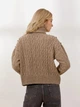Свитер вязаный оверсайз женский Pierre Cardin G022SZ0TK-000-1520196 XL Норковый (8682734181815) - зображення 2
