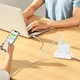 Мережевий зарядний пристрій Type-C+USB з швидкою зарядкою + кабель Type-C-to-Type-C, 1м. GaN5 Pro 100W білий, Baseus (CCGP090202) - зображення 9