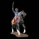 Статуэтка крашеная Полковник Богун с саблей 9 см из металла и олова, коллекционная, антиквариат, подарок коллекционеру - изображение 1