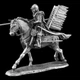Статуэтка Польский гусар Польский гусар. Битва под Веной. 1620 год 9 см из металла и олова, коллекционная, антиквариат, подарок коллекционеру - изображение 2