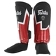 Защита голени и стопы Муай Тай, ММА, Кикбоксинг кожаный FAIRTEX BO-9486 (BO-9486_Черно-красный_M) - изображение 1