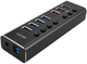 Hub USB Lindy 4 Port USB 3.0 with 3 Quick Charge 3.0 Ports Black (43371) - obraz 4