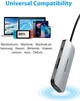 USB-хаб Vention USB-C to HDMI/USB 3.0x3/SD/TF/PD Docking Station Gray 0.15M Aluminum Alloy Type (TOJHB) - изображение 5