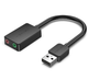 Звуковая карта адаптер Vention 2-port USB External Sound Card 0.15m Black (CDYB0) - изображение 1