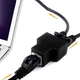Мережевий перехідник-сплітер Cat5 RJ45 з'єднувач крученої пари для одночасного підключення на 2 порти Ethernet, чорний (92854275) - зображення 2