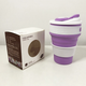 Стакан складной силиконовый Collapsible Coffee Cup чашка 350мл сиреневый - изображение 3