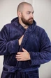 Мужской махровый халат батал, графит, размер 5XL - изображение 3