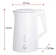 Чайник з регулятором температури Adler AD 1345 STRIX white 360° 1850 Вт 1.7 л - изображение 5