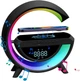 Настольная смарт лампа ночник G-smart BT- 3401 RGB Rainbow с Bluetooth колонкой беспроводная зарядка FM радио чёрный - изображение 1