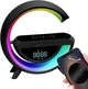 Настольная смарт лампа ночник G-smart BT- 3401 RGB Rainbow с Bluetooth колонкой беспроводная зарядка FM радио чёрный - изображение 6