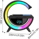 Настольная смарт лампа ночник G-smart BT- 3401 RGB Rainbow с Bluetooth колонкой беспроводная зарядка FM радио чёрный - изображение 3