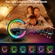 Настольная смарт лампа ночник G-smart BT- 3401 RGB Rainbow с Bluetooth колонкой беспроводная зарядка FM радио чёрный - изображение 2