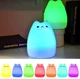 Детский силиконовый ночник Котик 7 режимов RGB подсветки сенсорное управление Белый - изображение 2