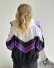 Женский спортивны костюм с плащевой ткани ветровка + джоггеры на подкладке Ohmypeach комбинированый дизайн Лимитированная коллекция размер S-M 42-46 черный (OMPKP-3) - изображение 3